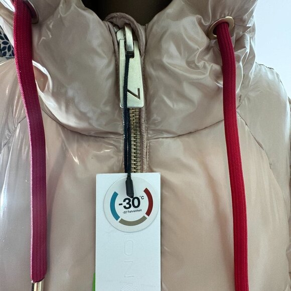 NWT Women's Noize Outerwear Puffer Pale Mauve Hooded Zipper Parka - XXL - Picture 8 of 16